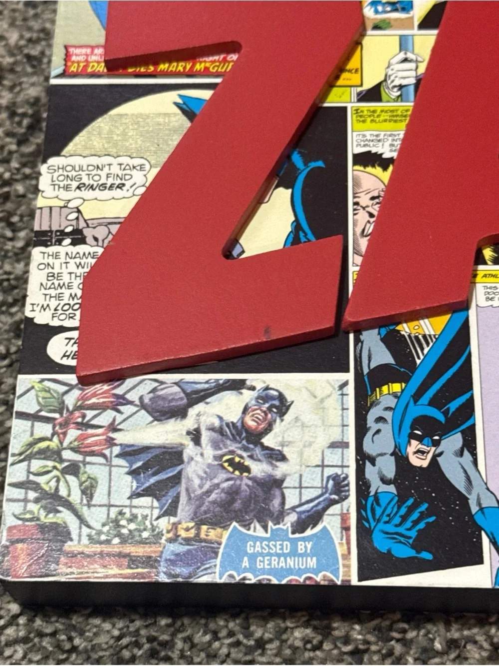 Batman Comic Panel Poster DC Comics Zap! Wooden Wall Hanger Display 9.5”x8.25”